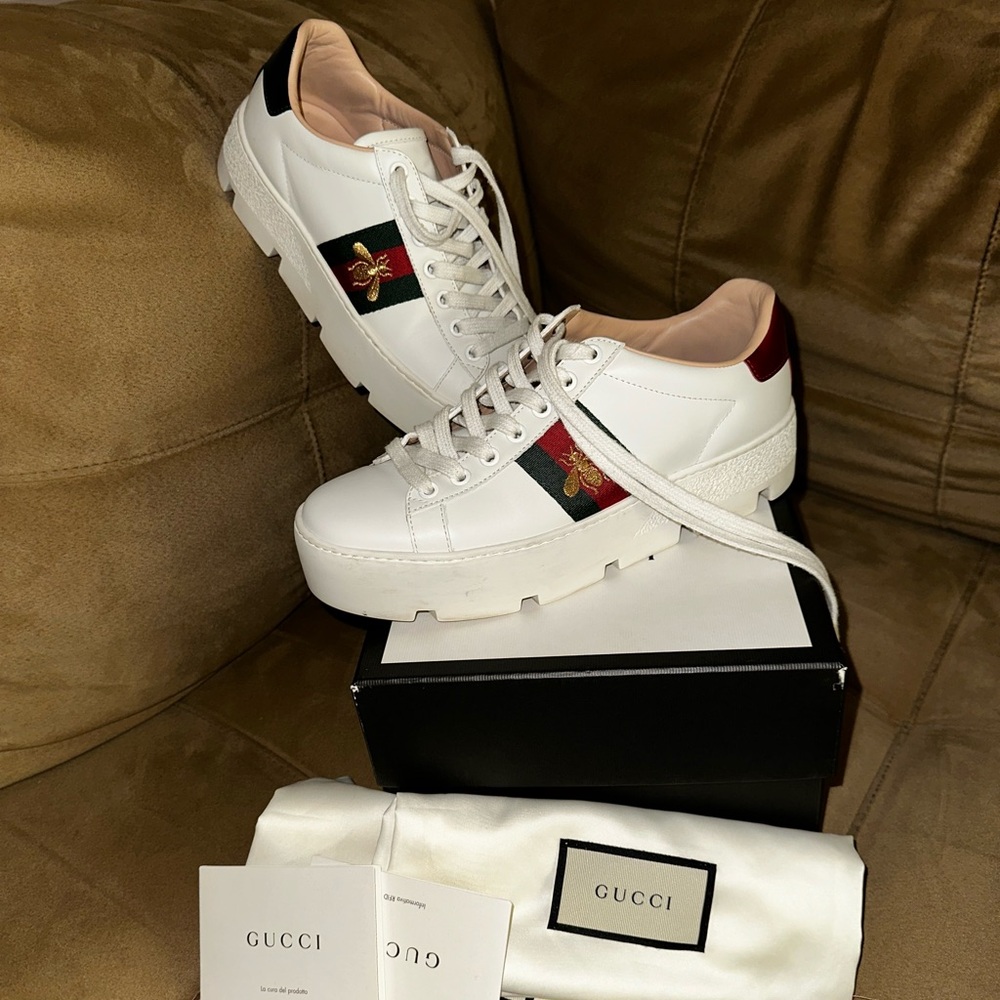 Gucci Ace (Bee) Platform Sneakers
